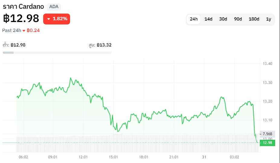 <i>ราคา ADA<br>รูปภาพ: CryptoSiam</i>