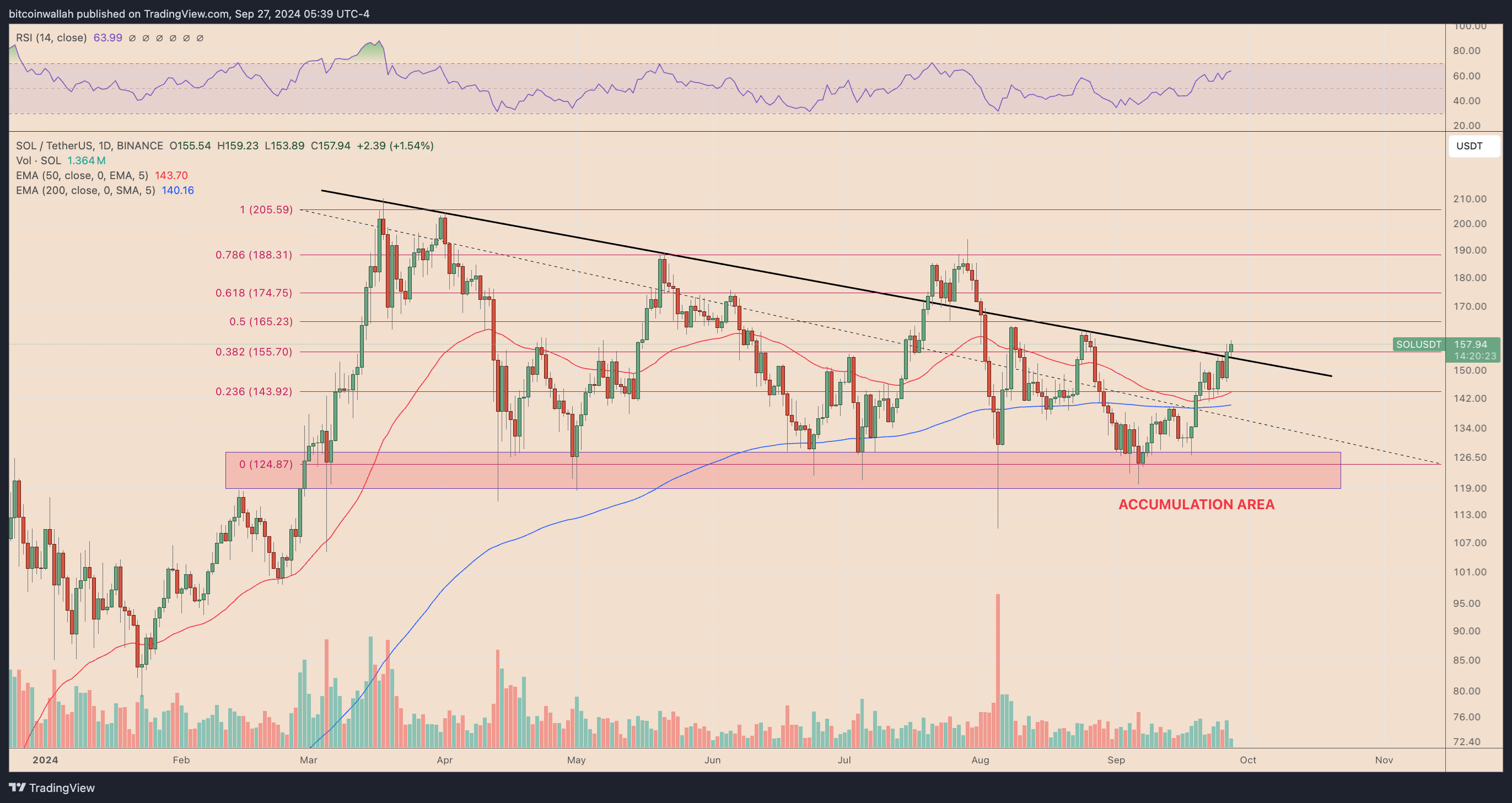 SOL/USDT TF 1D ( ที่มา : TradingView )