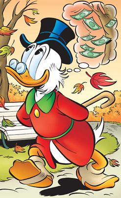 Scrooge McDuck หรือ ‘ลุงสกรูซ แม็คดั๊ค’ ในการ์ตูนของ Walt Disney