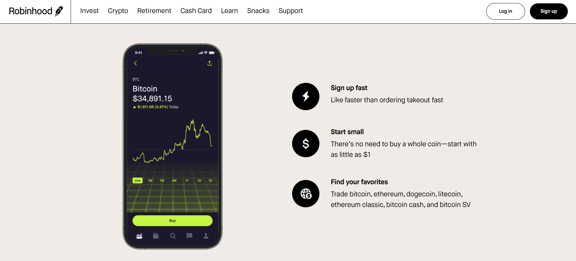 <i>แอปพลิเคชัน Robinhood<br>รูปภาพ:&nbsp;robinhood.com</i>