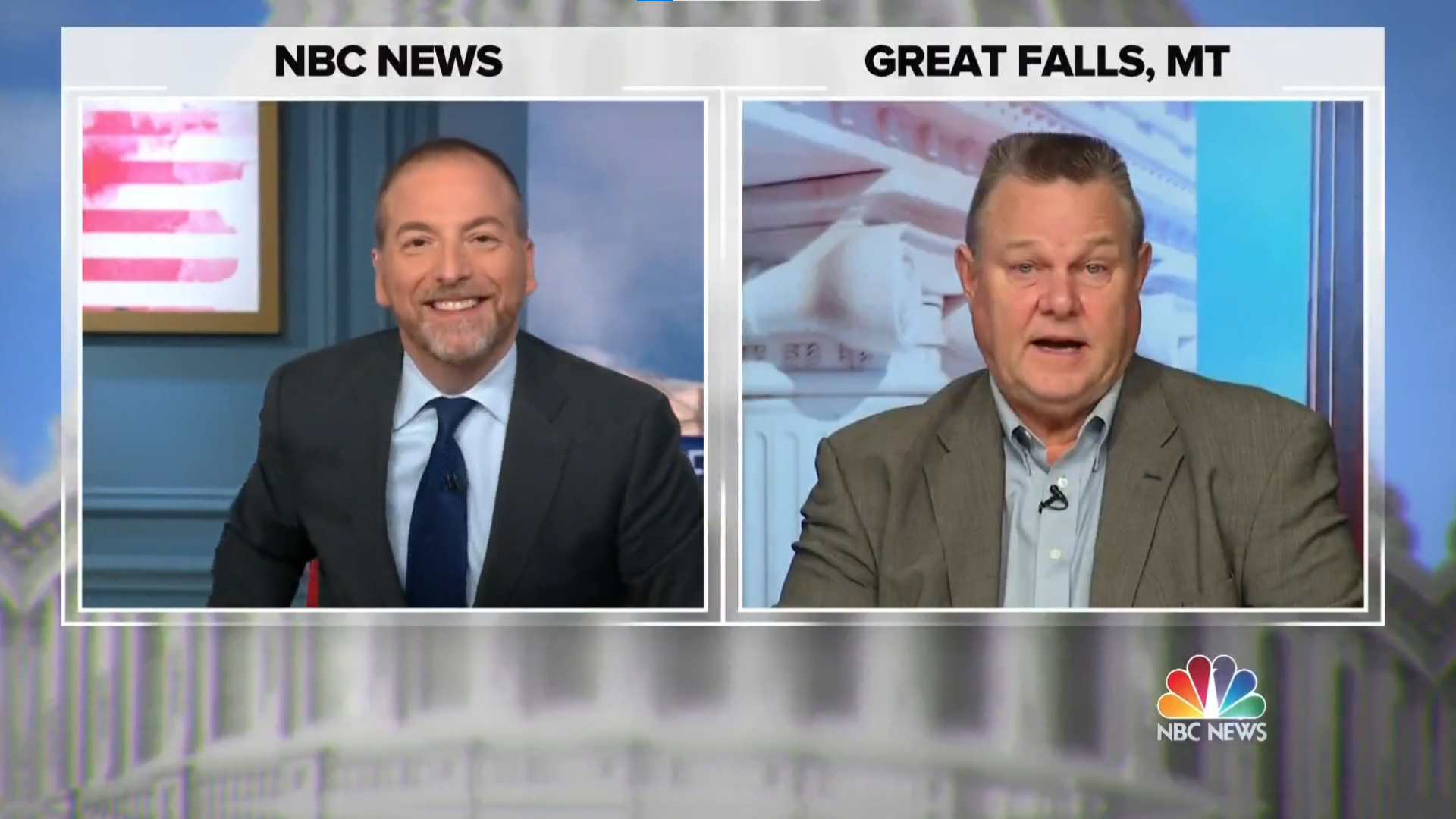 <i>‘Jon Tester’ ในรายการ Meet the Press ช่อง NBC</i>