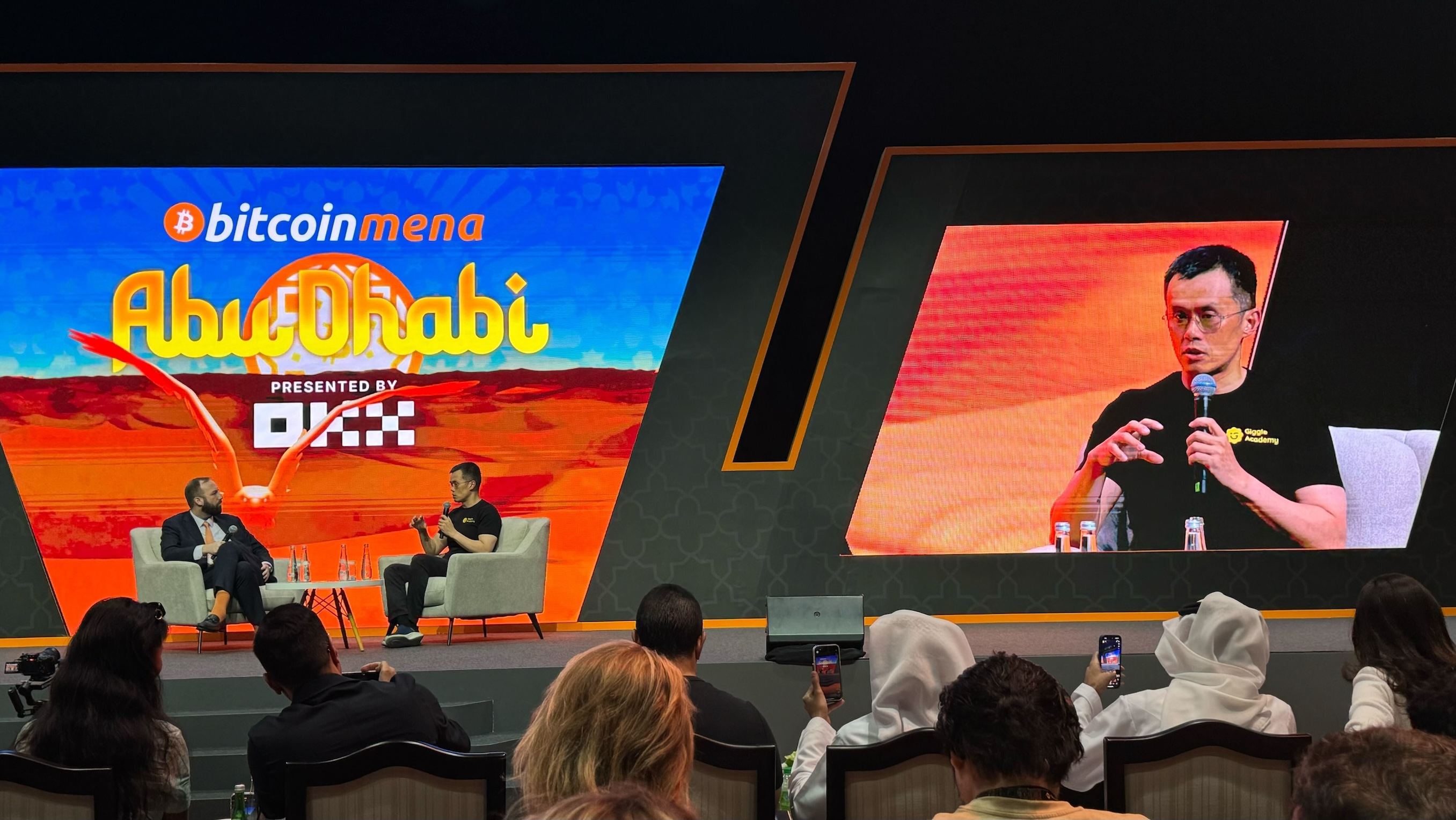 Cz กล่าวในงาน Bitcoin MENA ณ เมือง Abu Dhabi ( ที่มา :&nbsp;Cointelegraph )