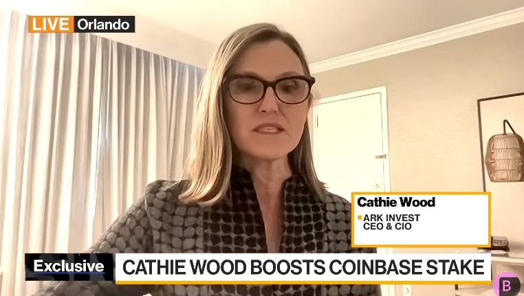 <i>Cathie Wood ขณะให้สัมภาษณ์กับ Bloomberg<br>รูปภาพ:&nbsp;Bloomberg Television</i>