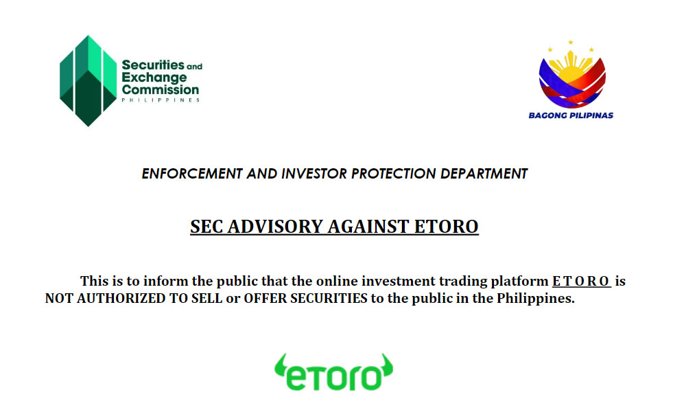 <i>ประกาศจาก SEC&nbsp;ฟิลิปปินส์<br>รูปภาพ:&nbsp;Philippines SEC</i>