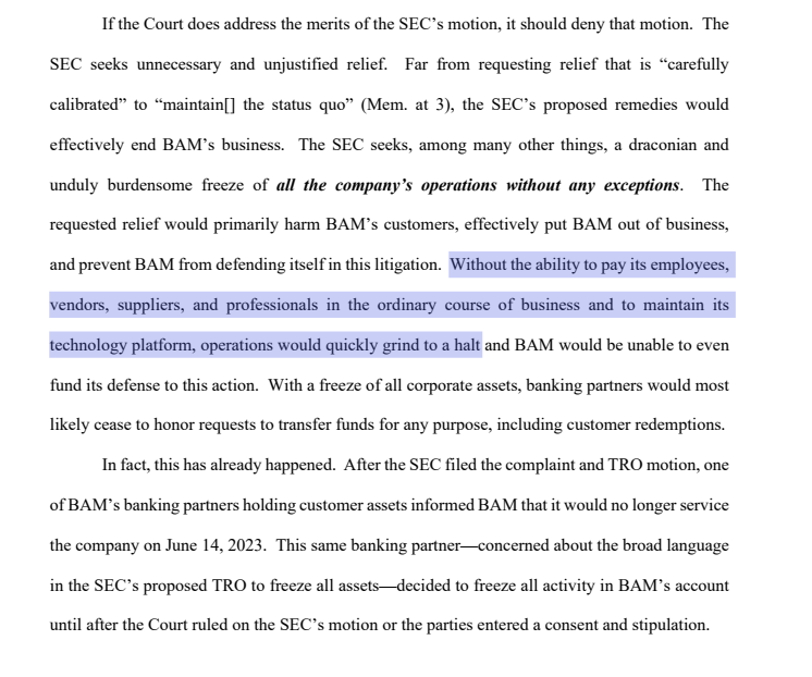 <i>รายระเอียดในเอกสารที่ BAM Trading Service (ชื่อบริษัทอย่างเป็นทางการของ Binance US) ยื่นต่อศาล</i>