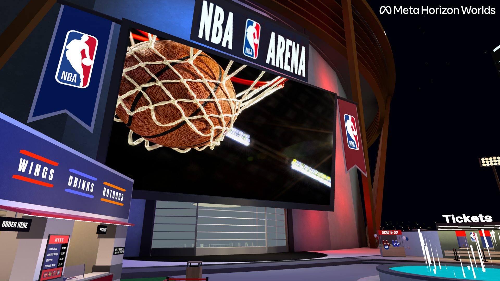 <i>NBA Lane ใน&nbsp;Meta Quest<br>รูปภาพ: Meta Quest</i>