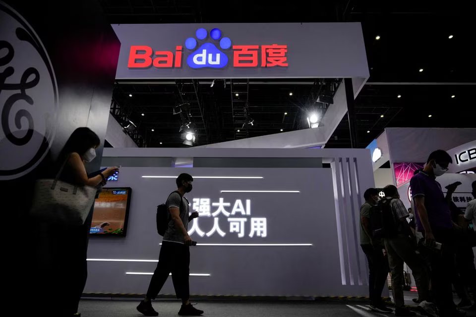 Baidu ในงาน&nbsp;World Artificial Intelligence Conference<br>รูปภาพ:&nbsp;REUTERS