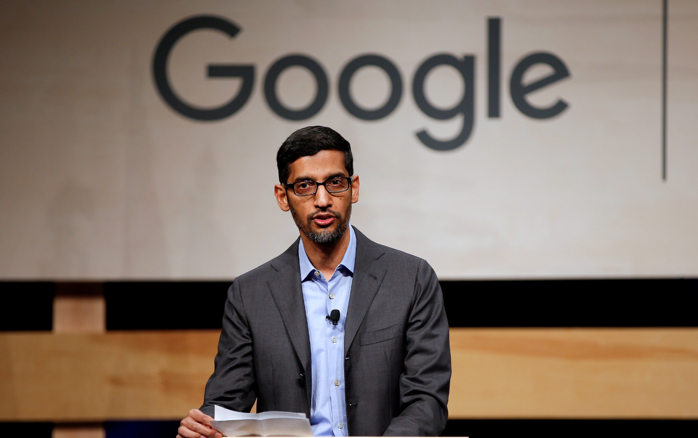 <i>Sundar Pichai ซีอีโอ Google และ Alphabet<br>รูปภาพ: Reuters</i>