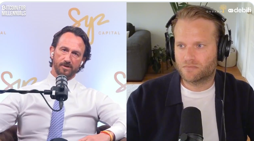 "Richard Byworth ได้พูดคุยกับ Bram Kanstein ในพอดแคสต์ 'Bitcoin for Millennials' ( ที่มา : Bram Kanstein )