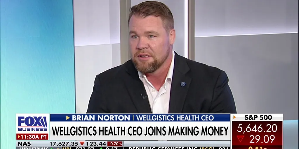 Brian Norton&nbsp;CEO ของ Wellgistics Health ( ที่มา :&nbsp;Fox Business )