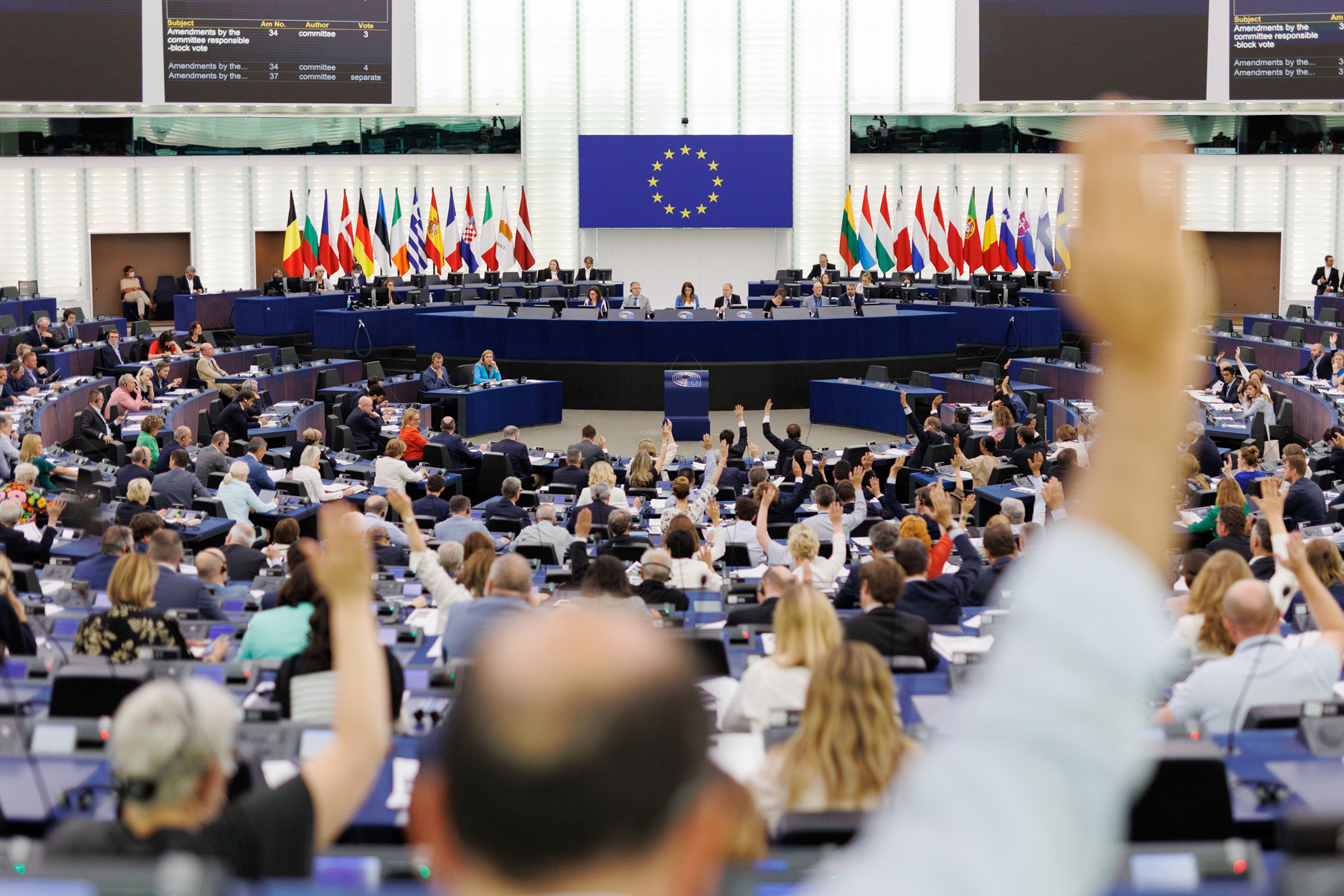 <i>การประชุมรัฐสภาของสหภาพยุโรป (European Parliament)<br>รูปภาพ:&nbsp;europarl.europa.eu</i>