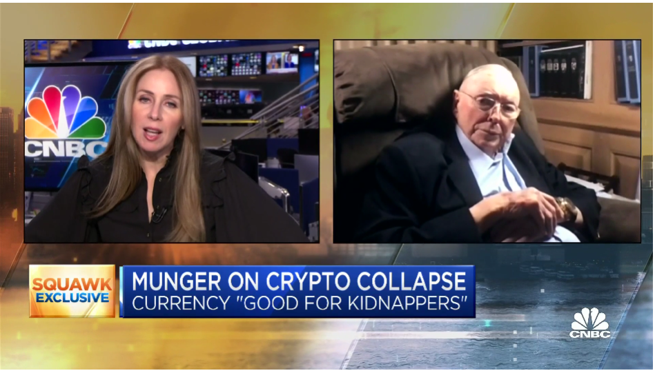 <i>Charlie Munger ให้สัมภาษณ์กับ CNBC<br>รูปภาพ: CNBC</i>