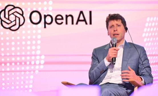 <i>Sam Altman ในการประชุมหัวข้อ "K-Startups meet OpenAI"<br>รูปภาพ:&nbsp;YONHAP</i>