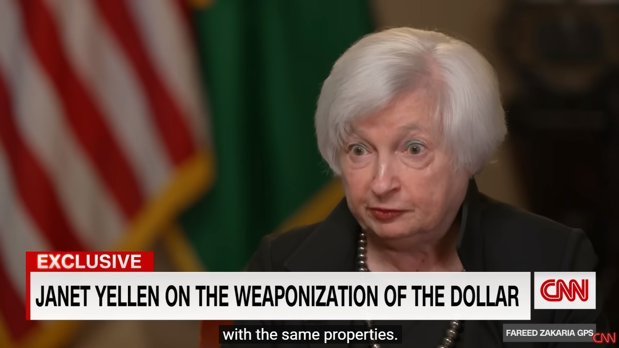 <i>Janet Yellen ขณะให้สัมภาษณ์กับ CNN<br>รูปภาพ: CNN</i>