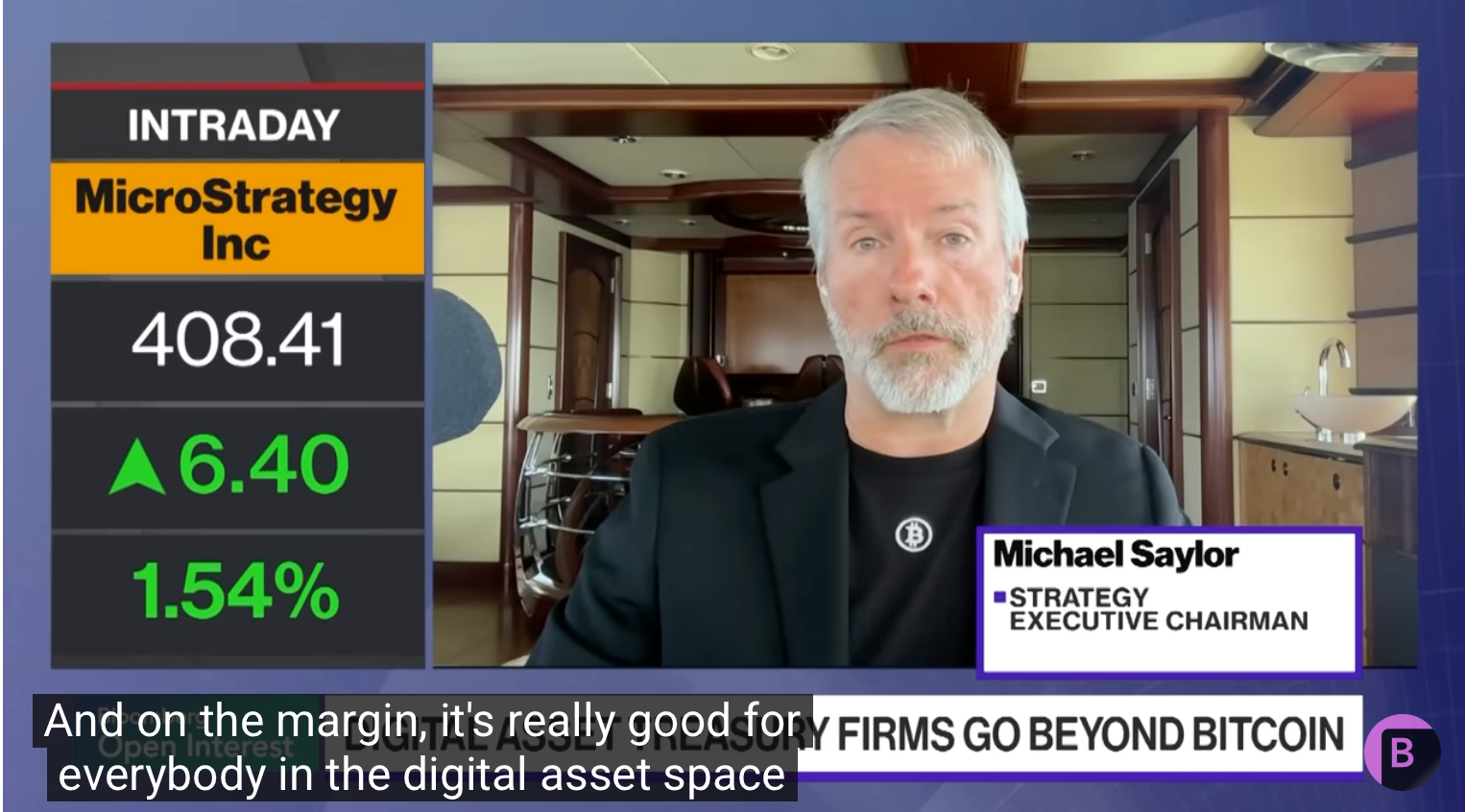 Michael Saylor ให้สัมภาษณ์กับ Bloomberg ในวันศุกร์ที่ผ่านมา ( ที่มา : Bloomberg Television )