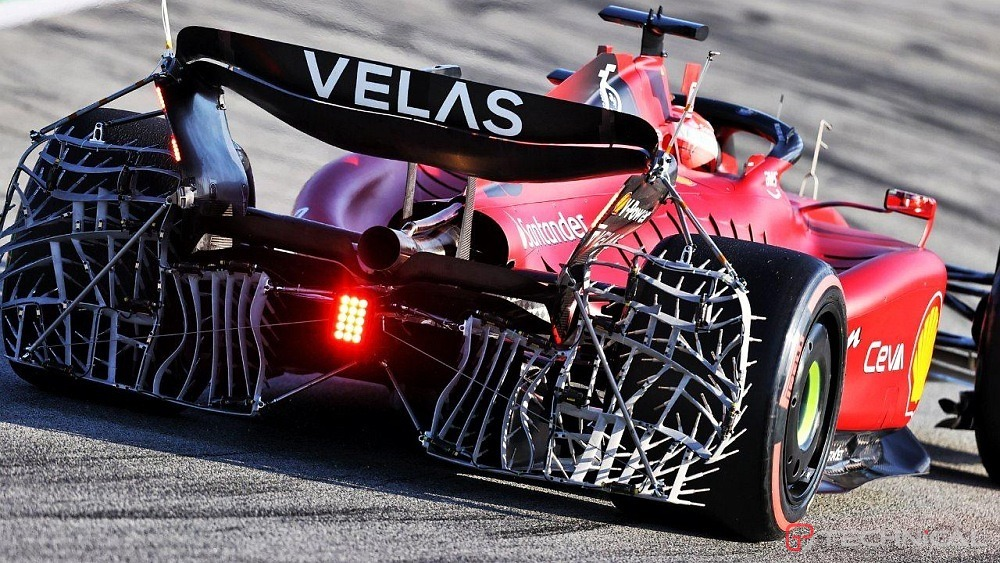 <i>รถแข่ง F1 ของทีม&nbsp;Scuderia Ferrari ที่มีโลโก้ Velas ติดอยู่ที่สปอยเลอร์<br>รูปภาพ: F1 Technical</i>