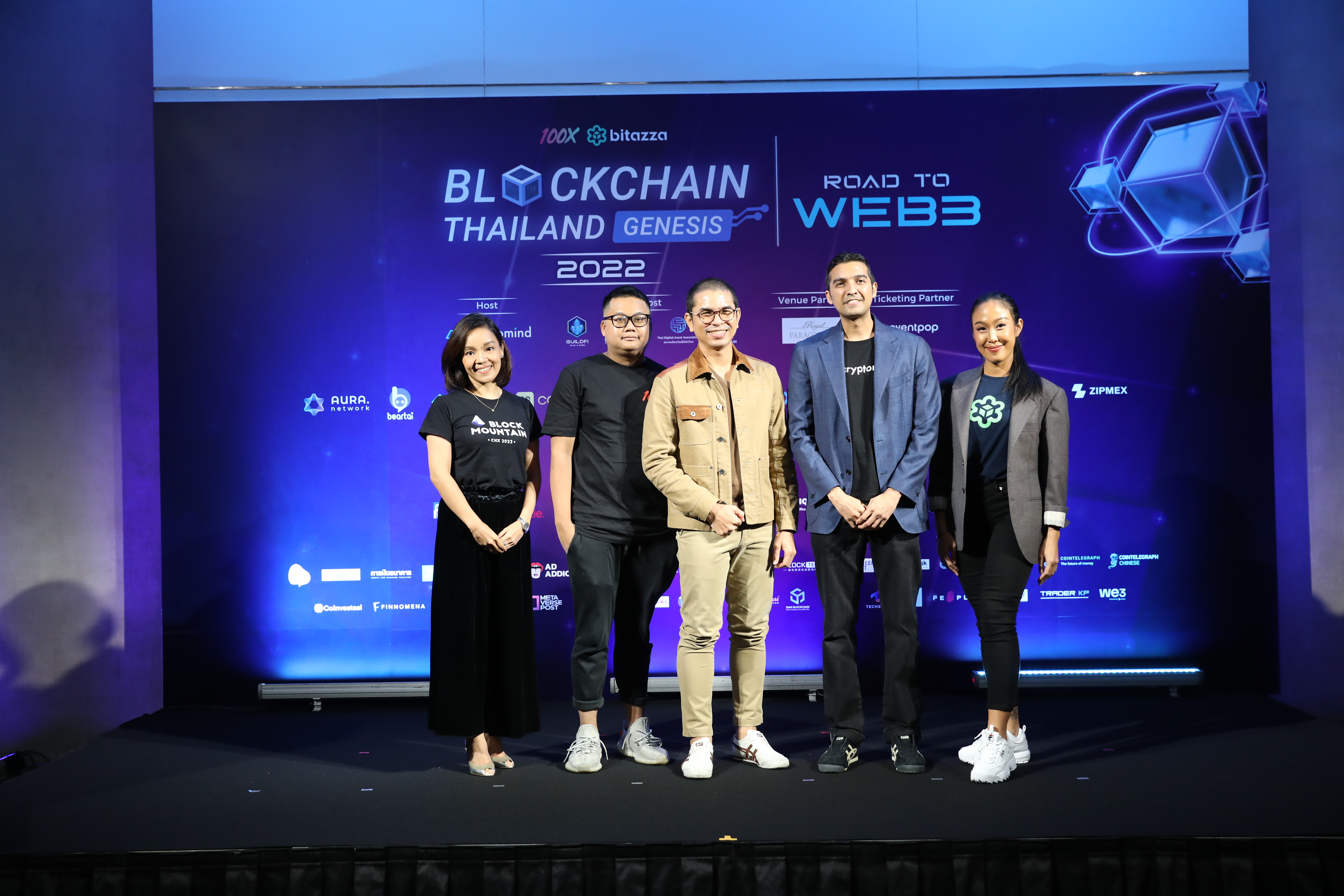 ภาพจากงานงานแถลงข่าว “Blockchain Thailand Genesis 2022: Road to Web3” presented by 100X and Bitazza