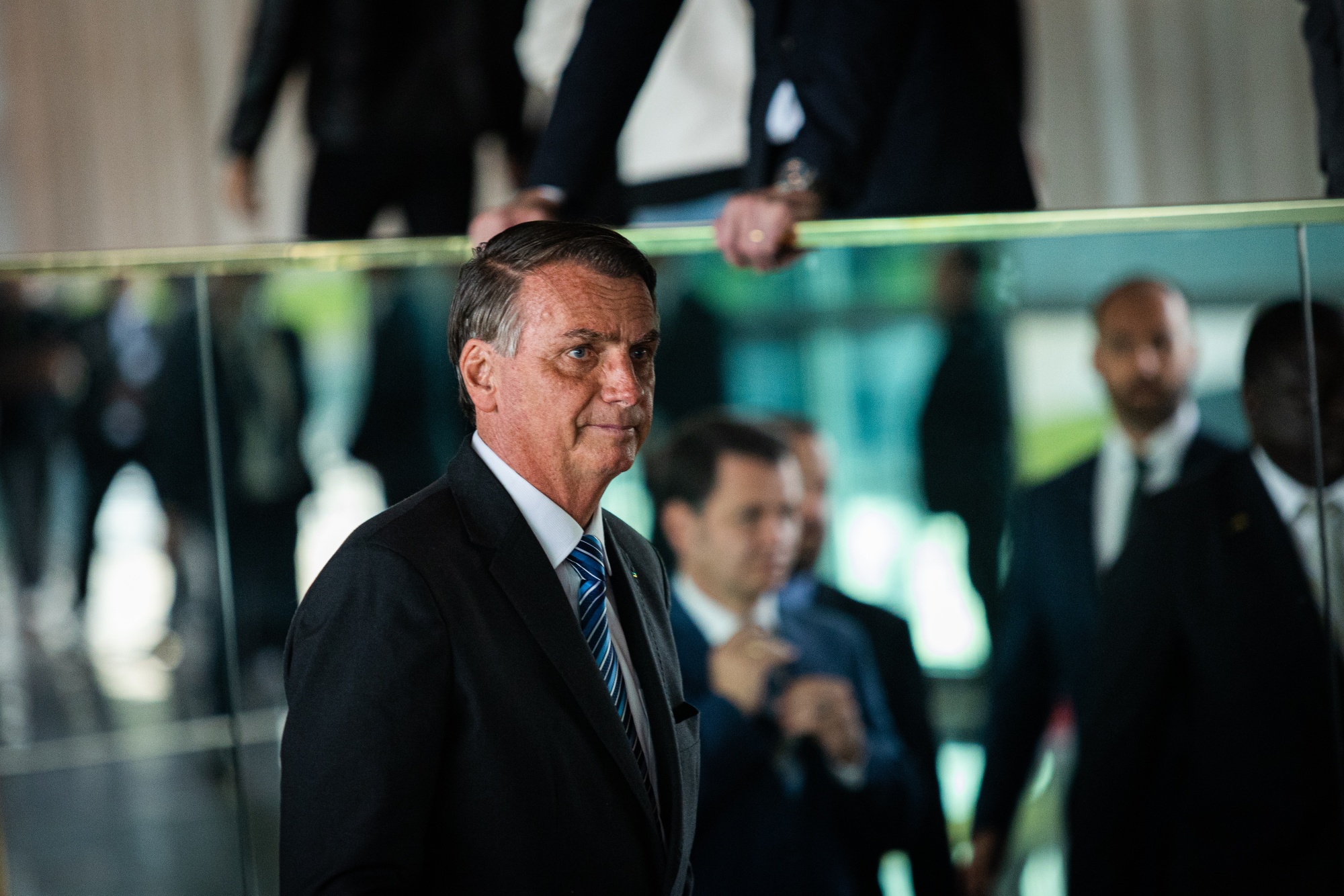 <i>Jair Bolsonaro ประธานาธิบดีบราซิล<br>Photographer: Arthur Menescal/Bloomberg</i><br>