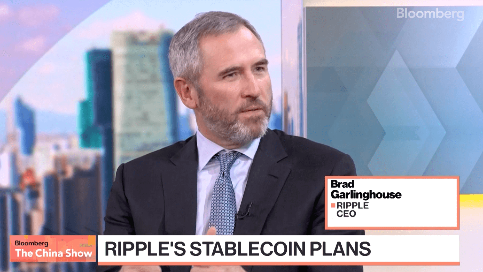 Garlinghouse คาดว่า StableCoin ที่ผูกกับเงินเยนจะได้รับความนิยมในอนาคต ( ที่มา : Bloomberg )