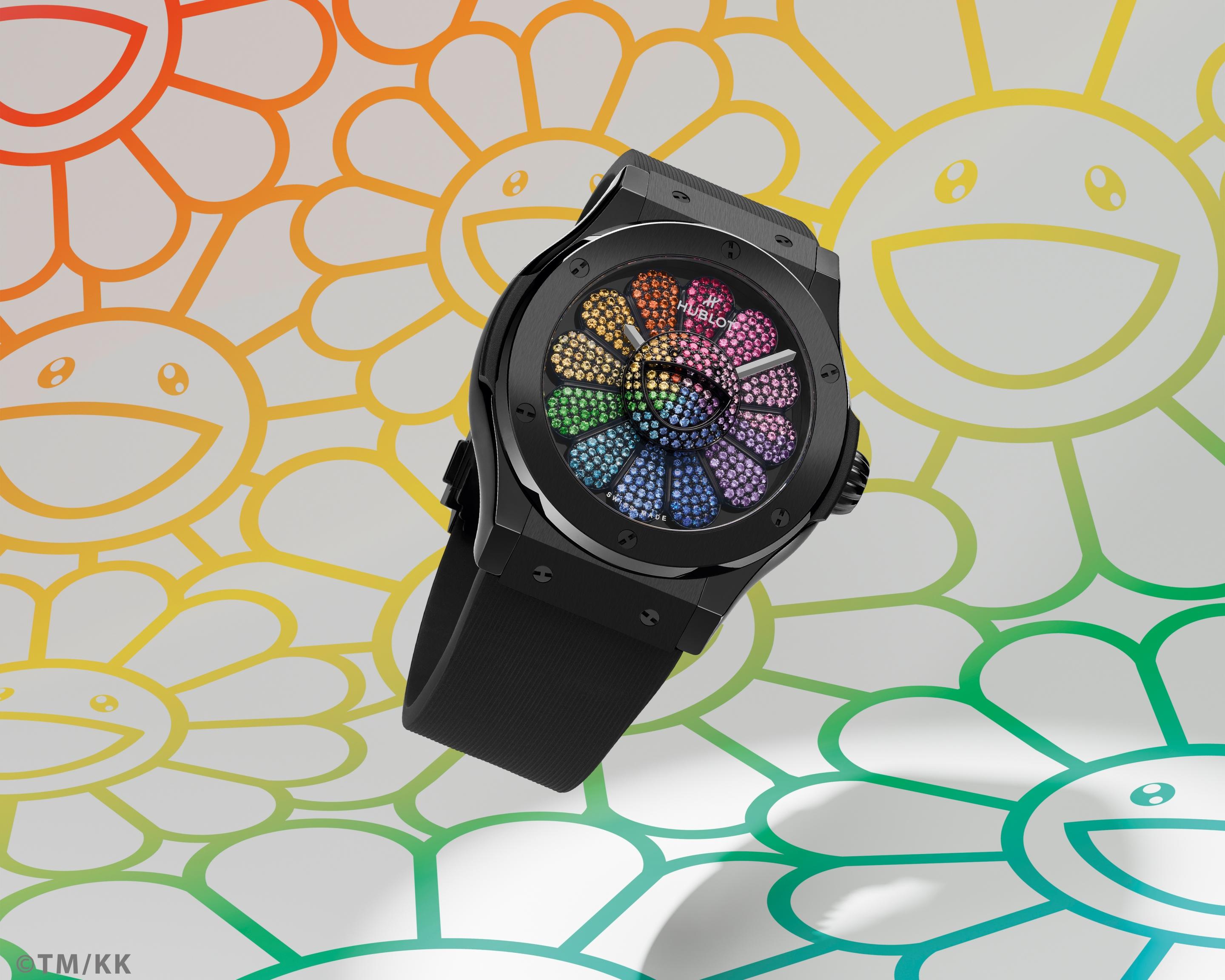 <i>นาฬิกา รุ่น Classic Fusion Takashi Murakami All Black<br>รูปภาพ: Hublot</i>