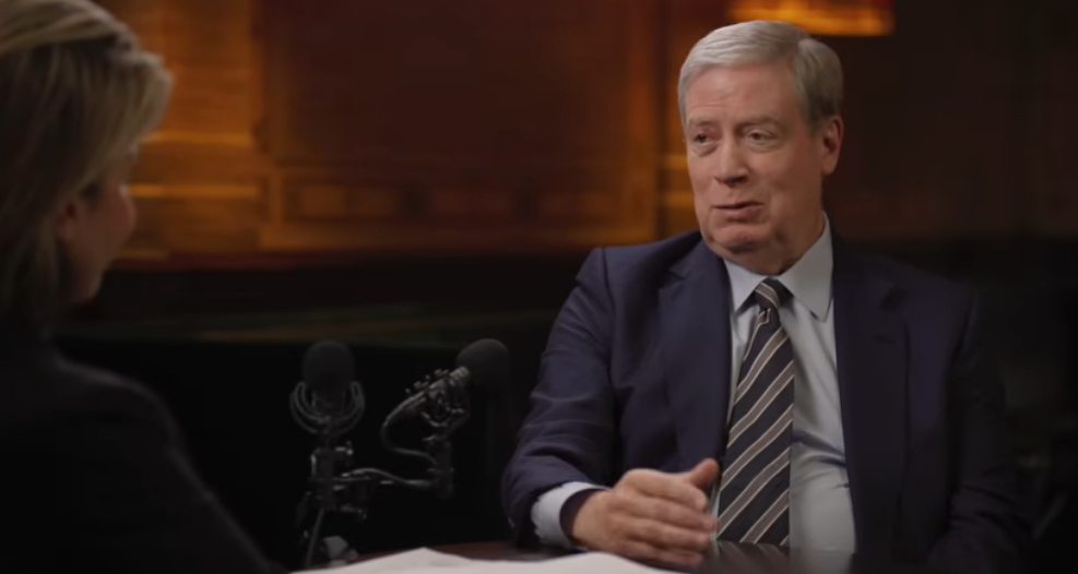 &nbsp; Stanley Druckenmiller ระหว่างให้สัมภาษณ์กับ Iliana Bouzali จาก Morgan Stanley เมื่อวันที่ 30 มกราคม ( ที่มา : Morgan Stanley )&nbsp;&nbsp;