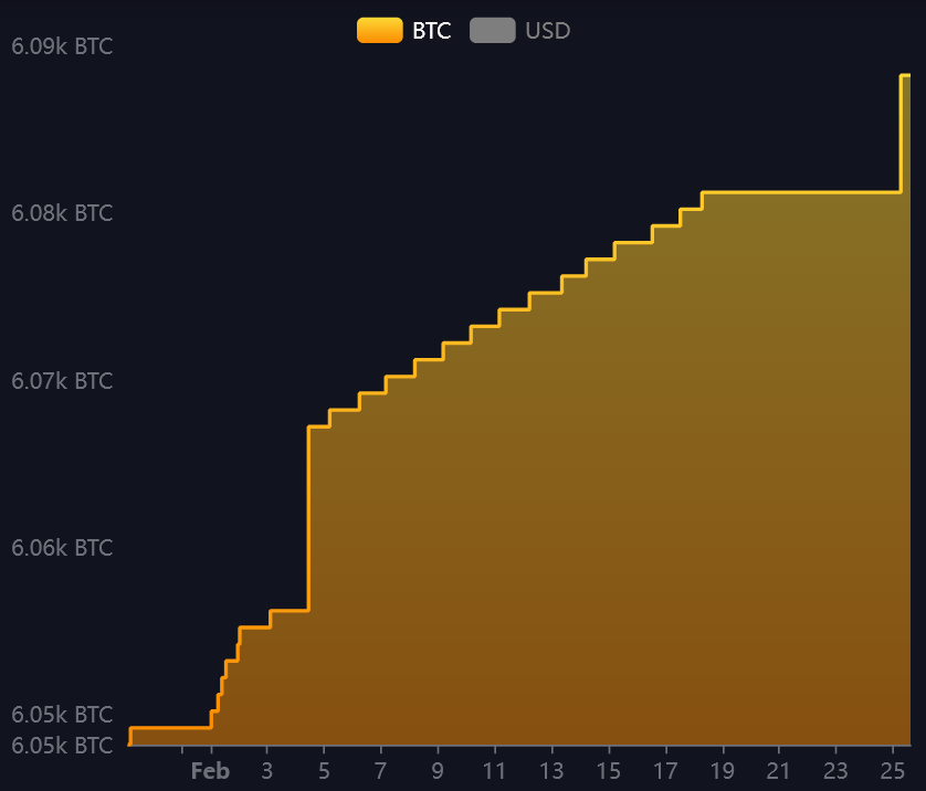 การเปลี่ยนแปลงการถือครอง Bitcoin ของเอลซัลวาดอร์นับตั้งแต่วันที่ 29 มกราคม ( ที่มา : สำนักงาน Bitcoin แห่งชาติของเอลซัลวาดอร์ )