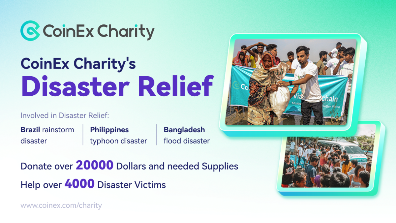 CoinEx charity's disaster relief