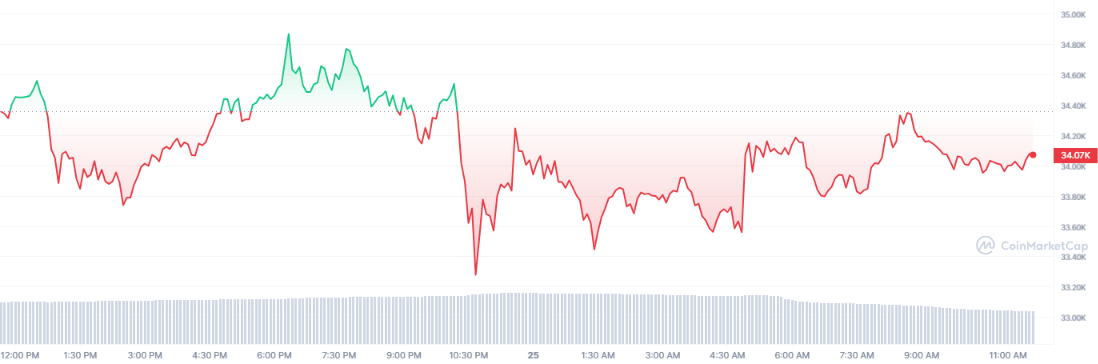 <i>ราคา Bitcoin<br>รูปภาพ: CoinMarketCap</i>