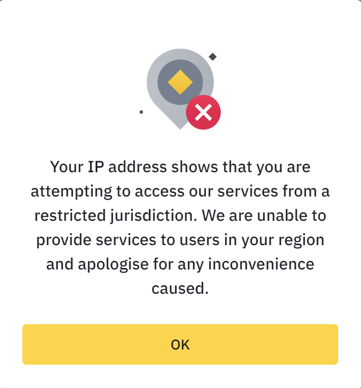 <i>ไม่สามารถใช้ Binance.com ได้<br>รูปภาพ:&nbsp;Binance.com</i>