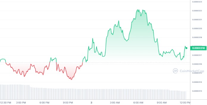 <i>ราคา FLOKI<br>รูปภาพ: CoinMarketCap</i>